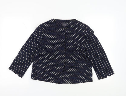 Marks & Spencer Polka Dot Suit Jacket, Size 12, Black