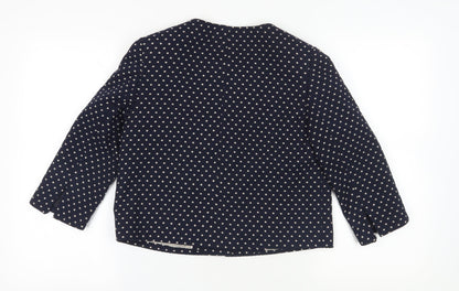 Marks & Spencer Polka Dot Suit Jacket, Size 12, Black