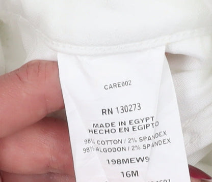 Lee Women's White Capri Jeans Size 16 Stretch Denim