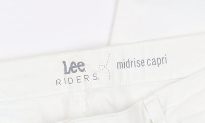 Lee Women's White Capri Jeans Size 16 Stretch Denim