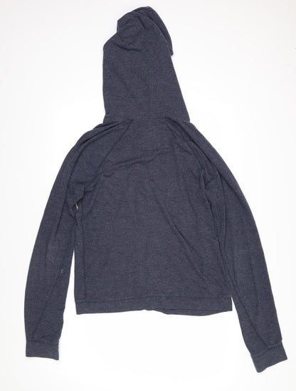 Abercombie&Fitch Womens Blue Polyester Full Zip Hoodie Size L Zip