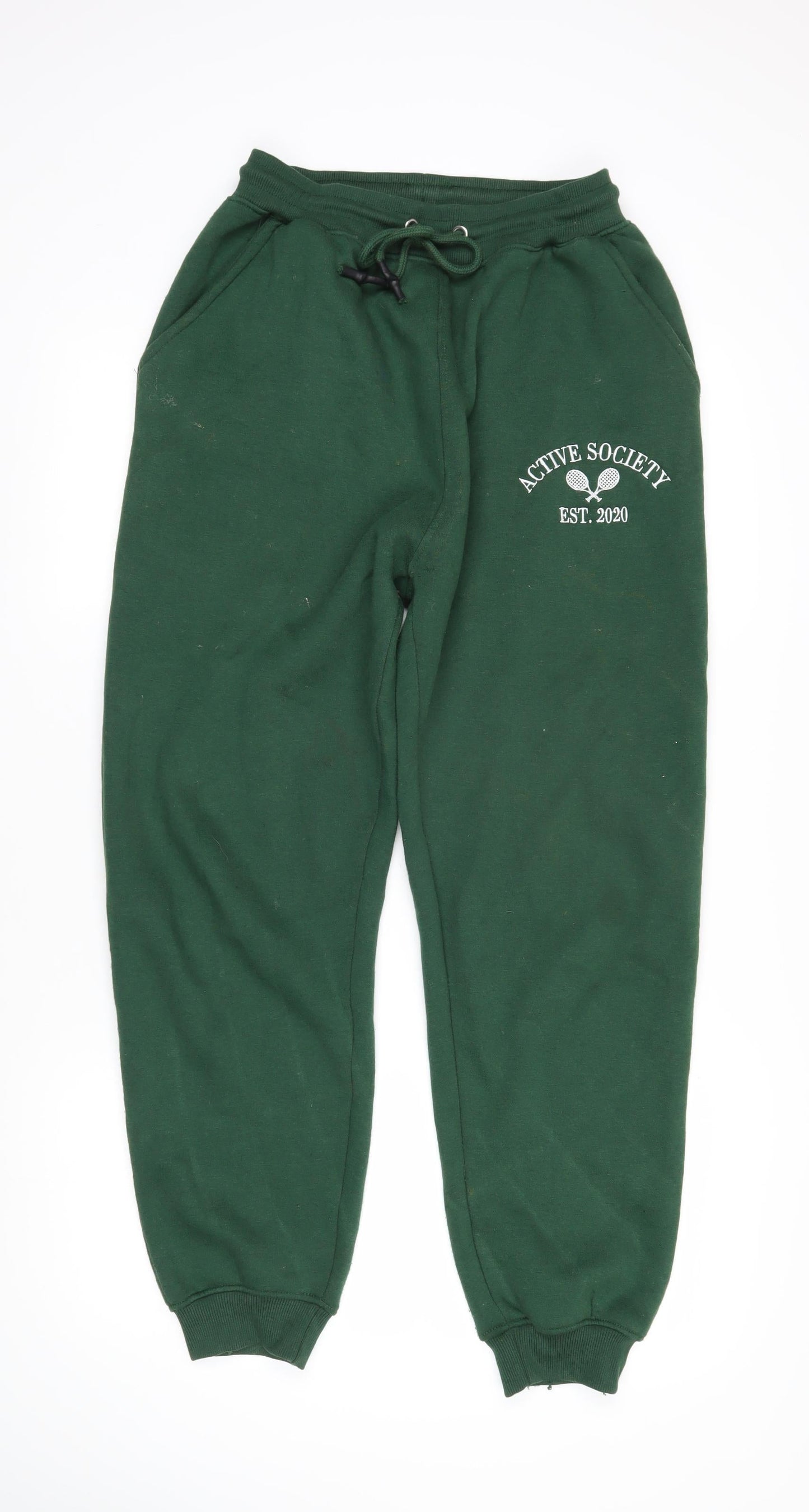 Womens UK Size 10 Nasty Gal Regular Fit Jogger Green Trousers