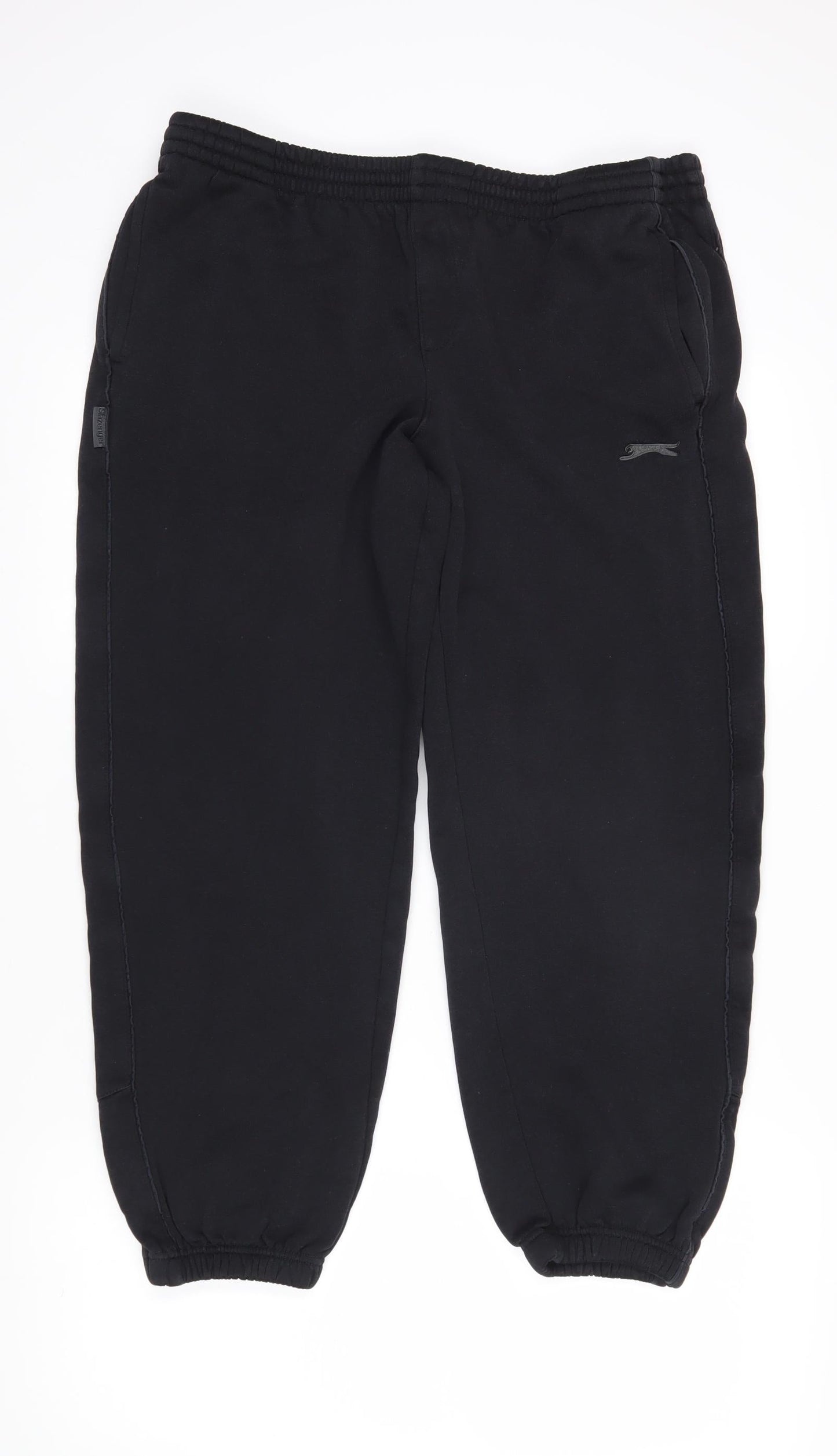 Womens UK Size L Slazenger Regular Fit Jogger Black Trousers