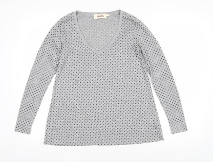 Womens UK Size 10 Louche Grey Basic T-Shirt