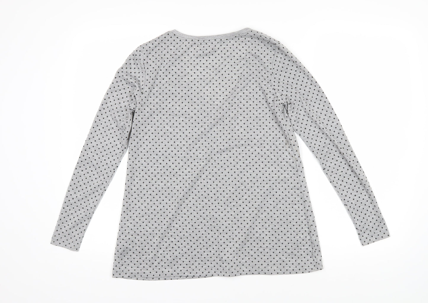 Womens UK Size 10 Louche Grey Basic T-Shirt