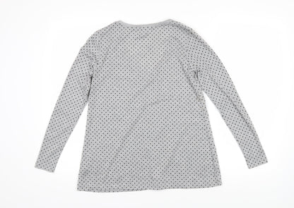 Womens UK Size 10 Louche Grey Basic T-Shirt