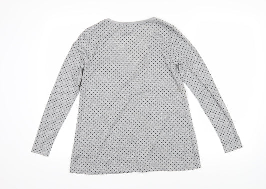 Womens UK Size 10 Louche Grey Basic T-Shirt