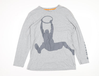 Sports Traider Mens Grey Cotton Pullover Sweatshirt Size XL - Hoops Aid