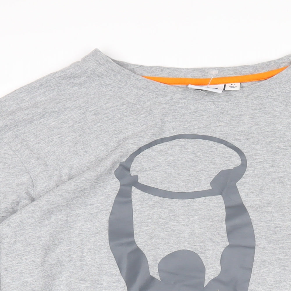 Sports Traider Mens Grey Cotton Pullover Sweatshirt Size XL - Hoops Aid