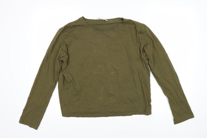 Womens UK Size XL MNG Green Basic T-Shirt