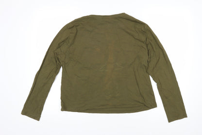 Womens UK Size XL MNG Green Basic T-Shirt