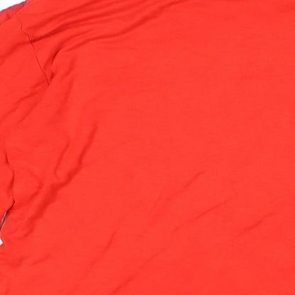 Great plains Womens Red Viscose Basic T-Shirt Size 14 Boat Neck