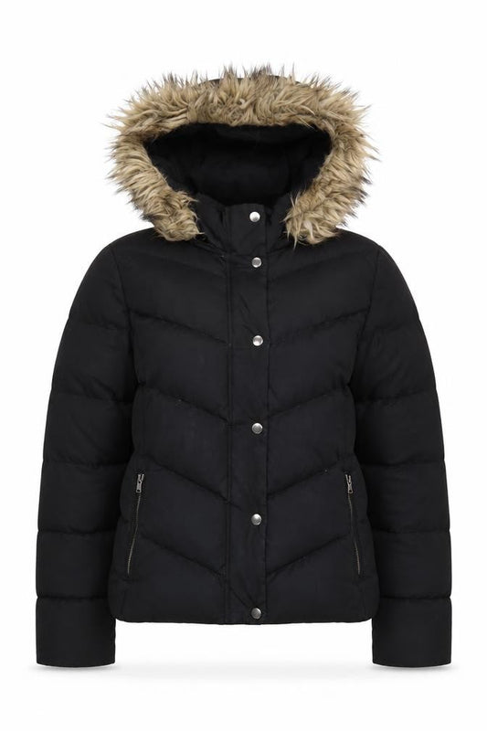 Womens UK Size M Gap Black Puffer Jacket