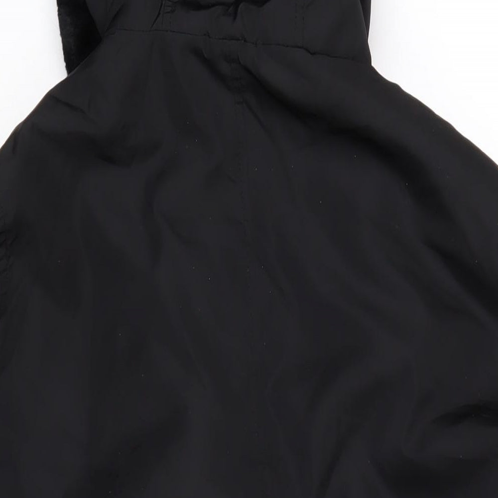 Gap Womens Black Overcoat Coat Size L Zip