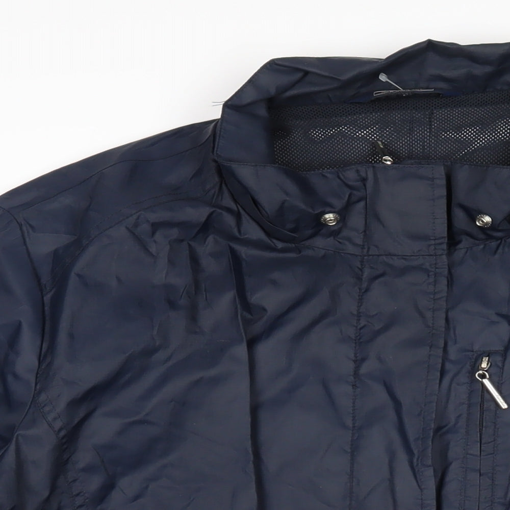 Maine Womens Blue Rain Coat Jacket Size 20 Zip