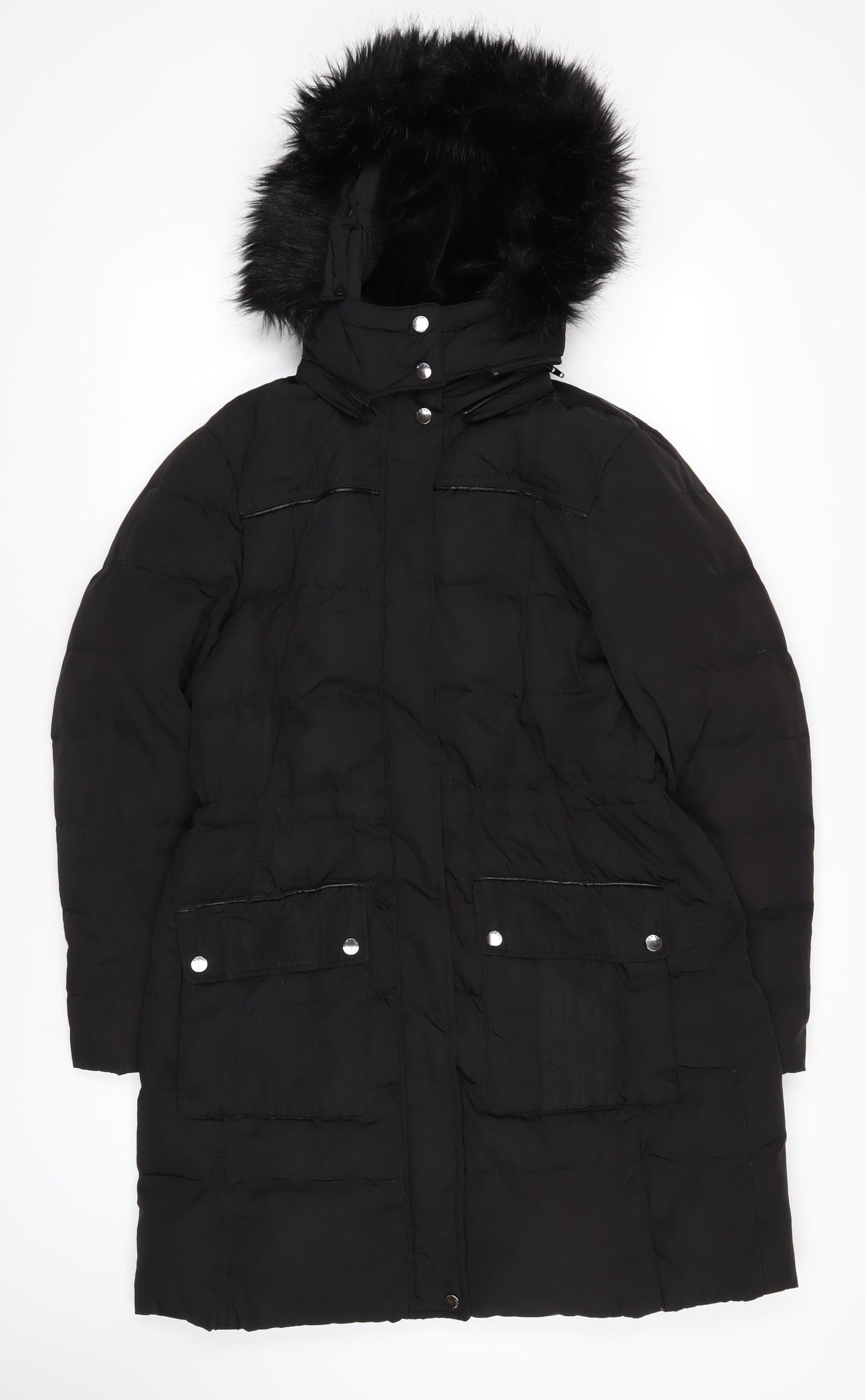 Maine Womens Black Jacket Coat Size 14 Zip