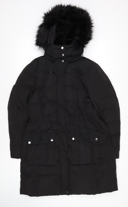 Maine Womens Black Jacket Coat Size 14 Zip