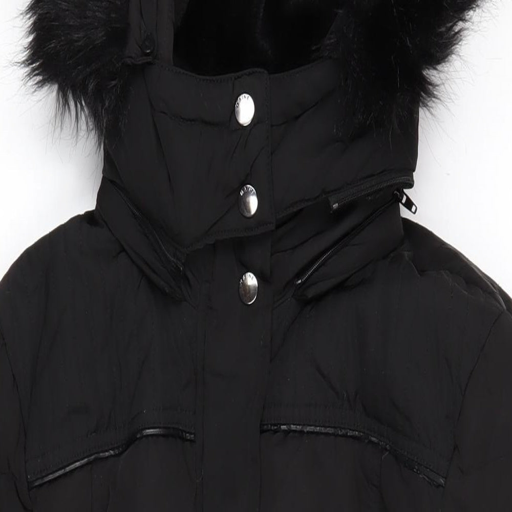 Maine Womens Black Jacket Coat Size 14 Zip