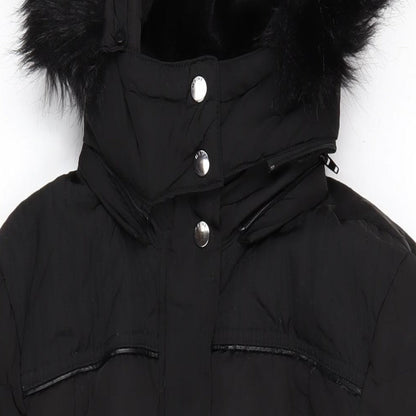 Maine Womens Black Jacket Coat Size 14 Zip