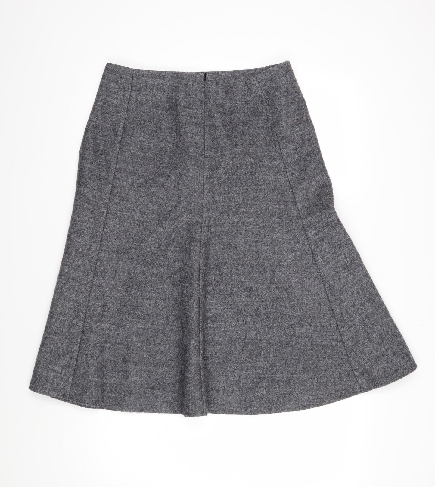 CC Womens Grey Polyester A-Line Skirt Size 16 Zip