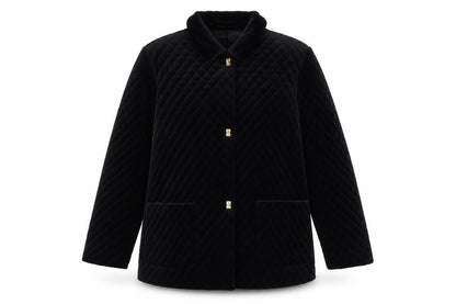 Womens UK Size 16 LUCIA Black Quilted Coat