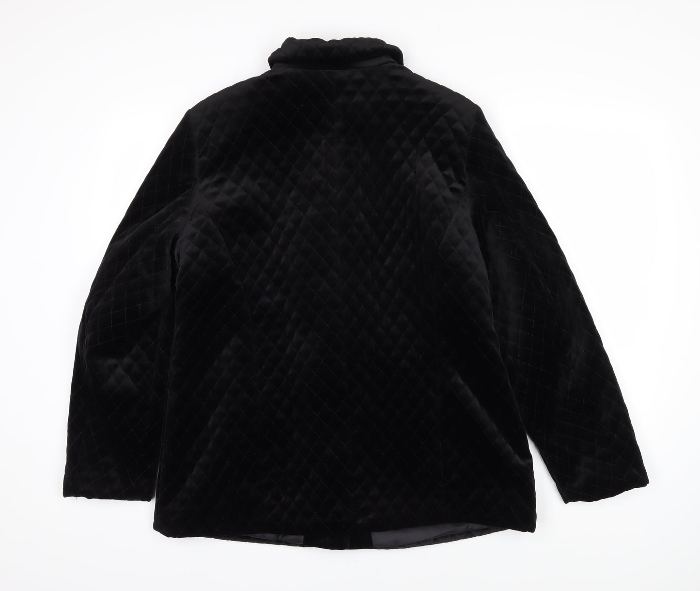 Womens UK Size 16 LUCIA Black Quilted Coat