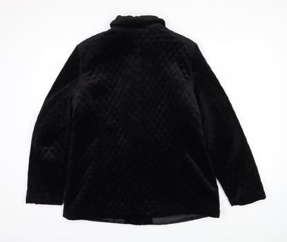 Womens UK Size 16 LUCIA Black Quilted Coat