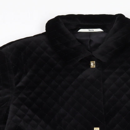 Womens UK Size 16 LUCIA Black Quilted Coat