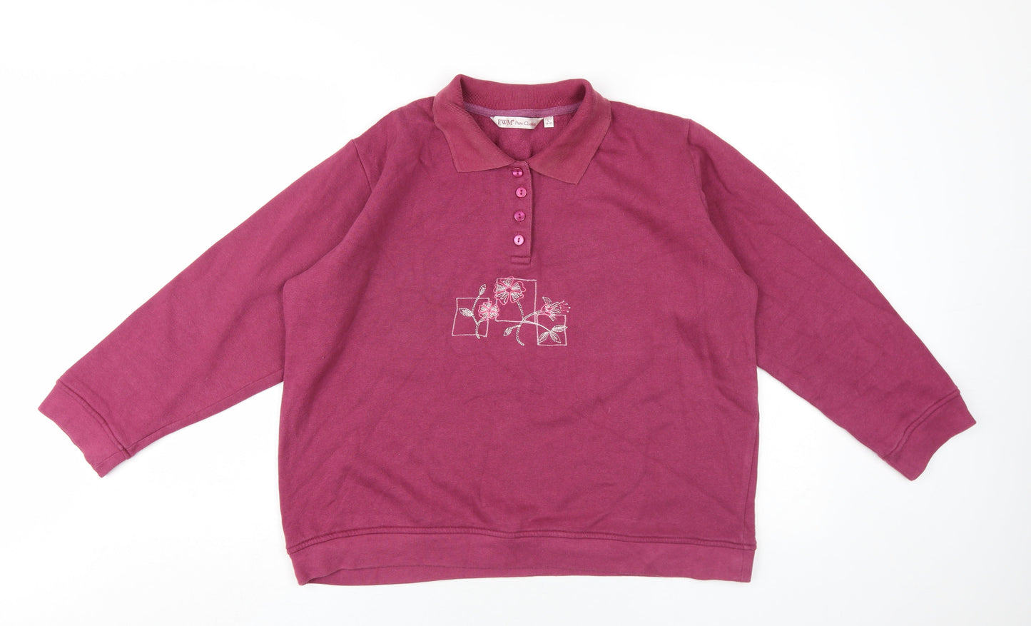 Womens UK Size 18 EWM Pink Pullover Sweatshirt