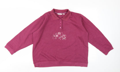 Womens UK Size 18 EWM Pink Pullover Sweatshirt