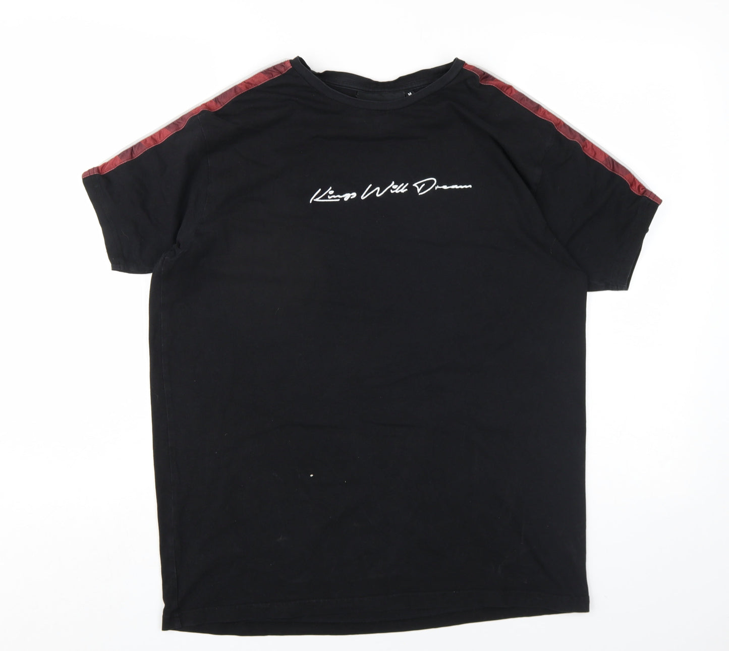 Kings Will Dream Mens Black Cotton T-Shirt Size M Round Neck
