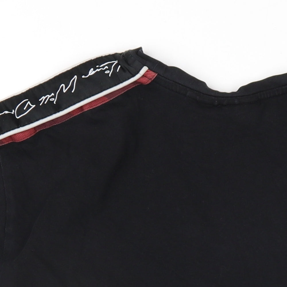 Kings Will Dream Mens Black Cotton T-Shirt Size M Round Neck