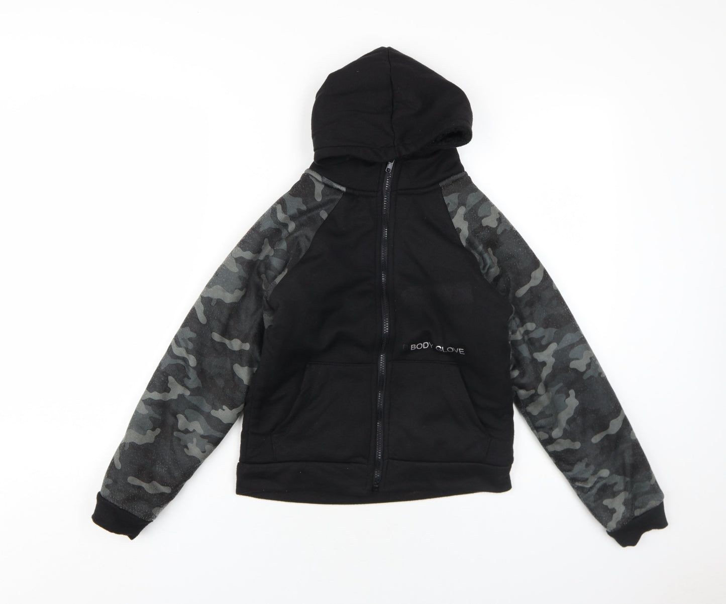 Body Glove Boys Black Camouflage Polyester Full Zip Hoodie Size 10-11 Years Zip