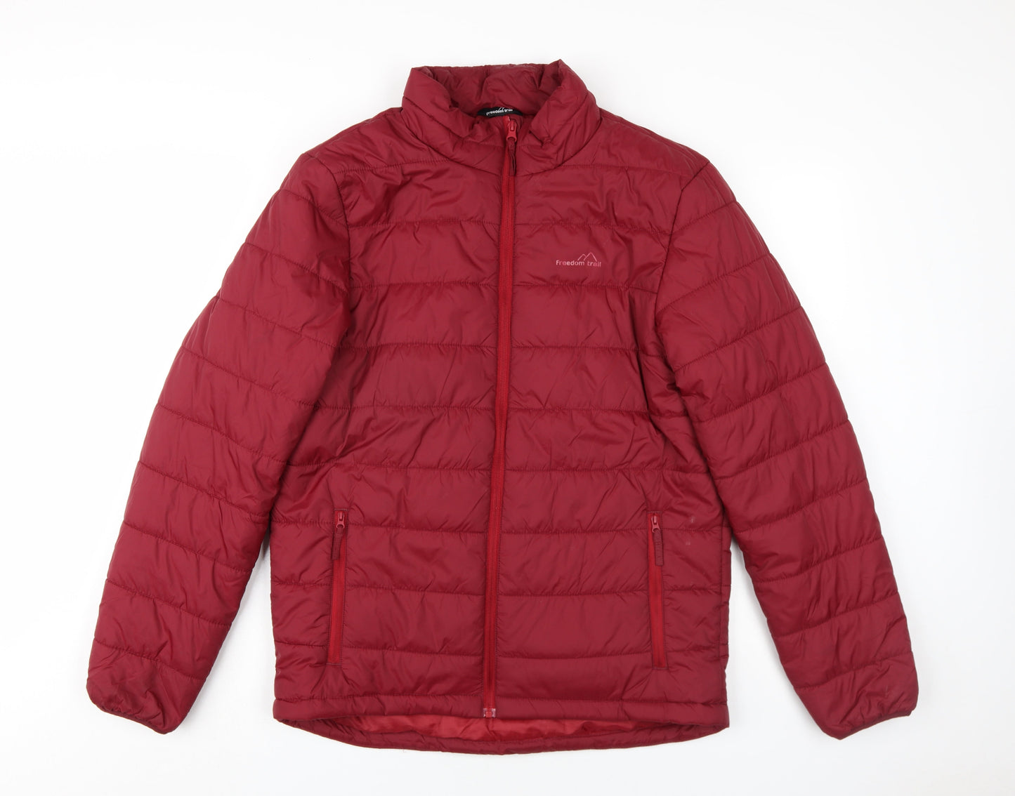 Mens UK Size S Freedom Trail Red Puffer Jacket