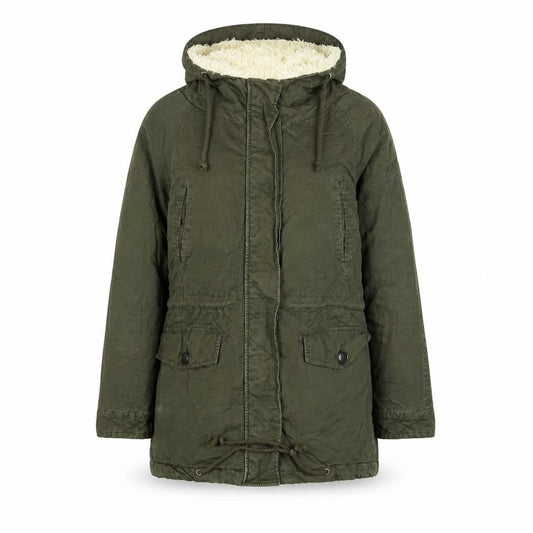 Womens UK Size 8 Lee Cooper Green Parka Coat