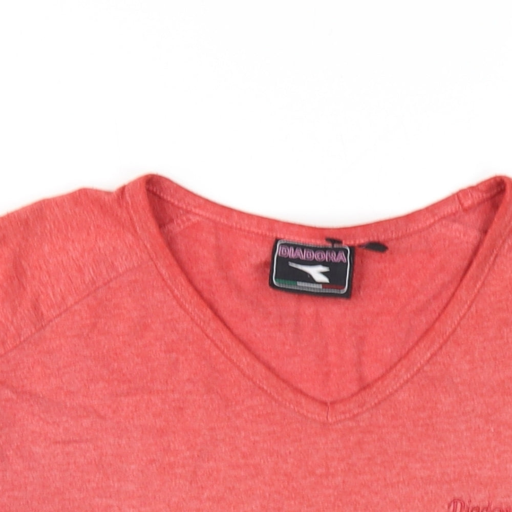 Womens UK Size 12 Diadora Red Basic T-Shirt