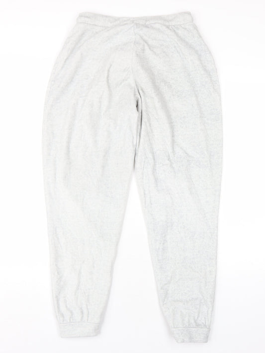 Disney Womens Grey Polyester Jogger Trousers Size 10 L30 in Regular Drawstring - Mickey Mouse