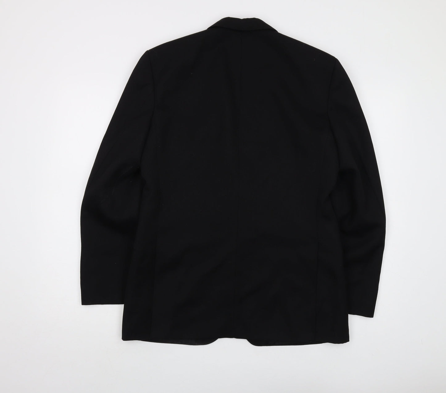 Diolen Mens Black Polyester Jacket Suit Jacket Size 38 Regular