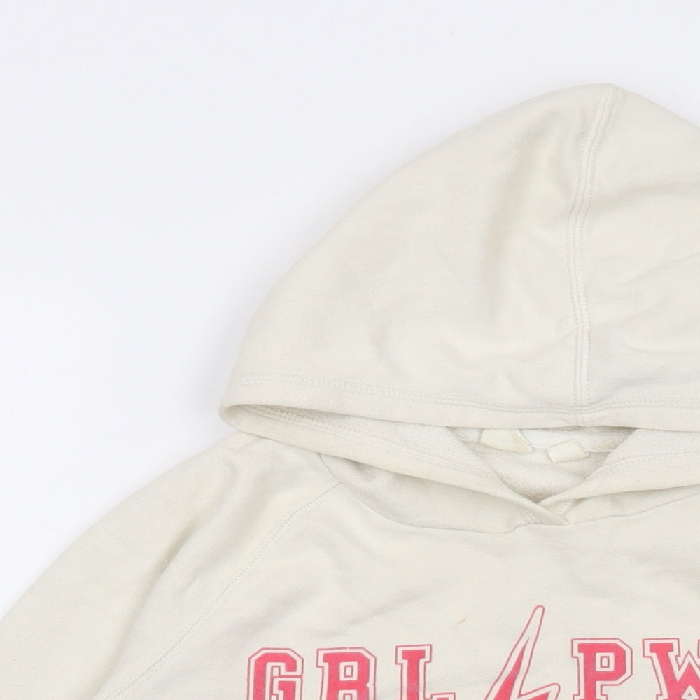 Gap Girls Ivory Cotton Pullover Hoodie Size 10-11 Years Pullover