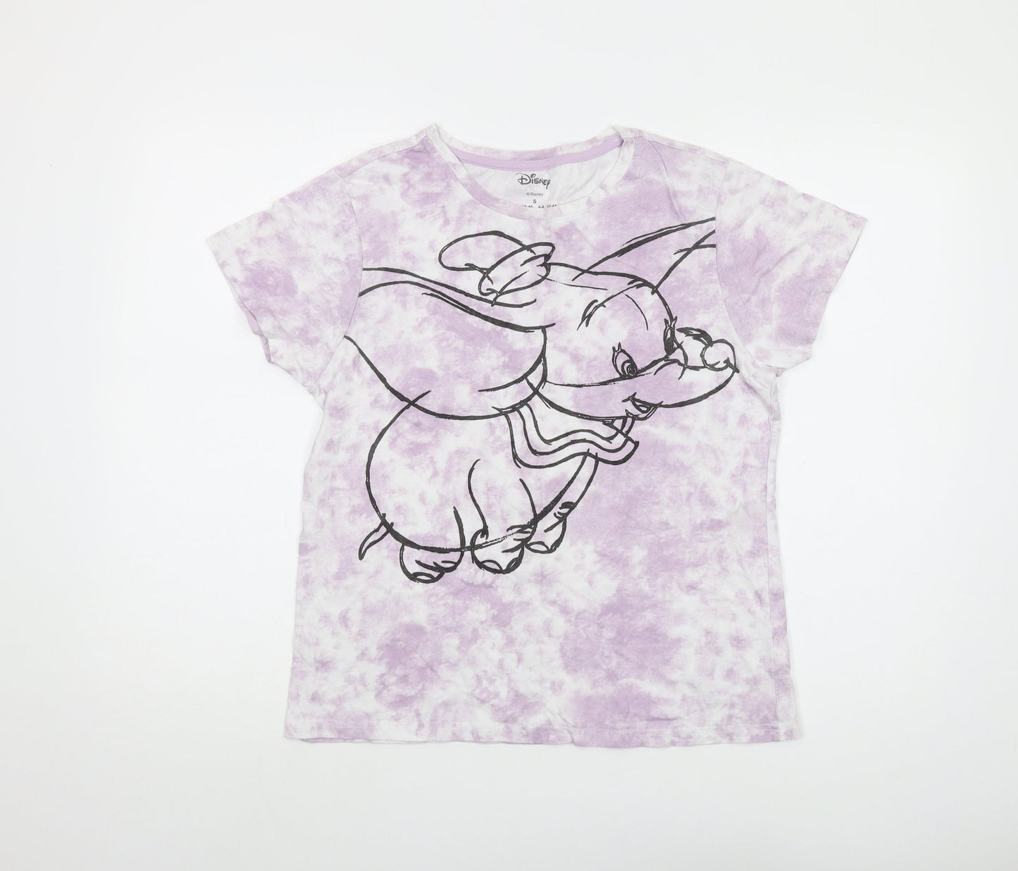 Womens UK Size 10 Disney Purple Basic T-Shirt