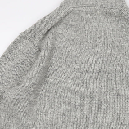Keningston Mens Grey Mock Neck Acrylic Pullover Jumper Size XL Long Sleeve