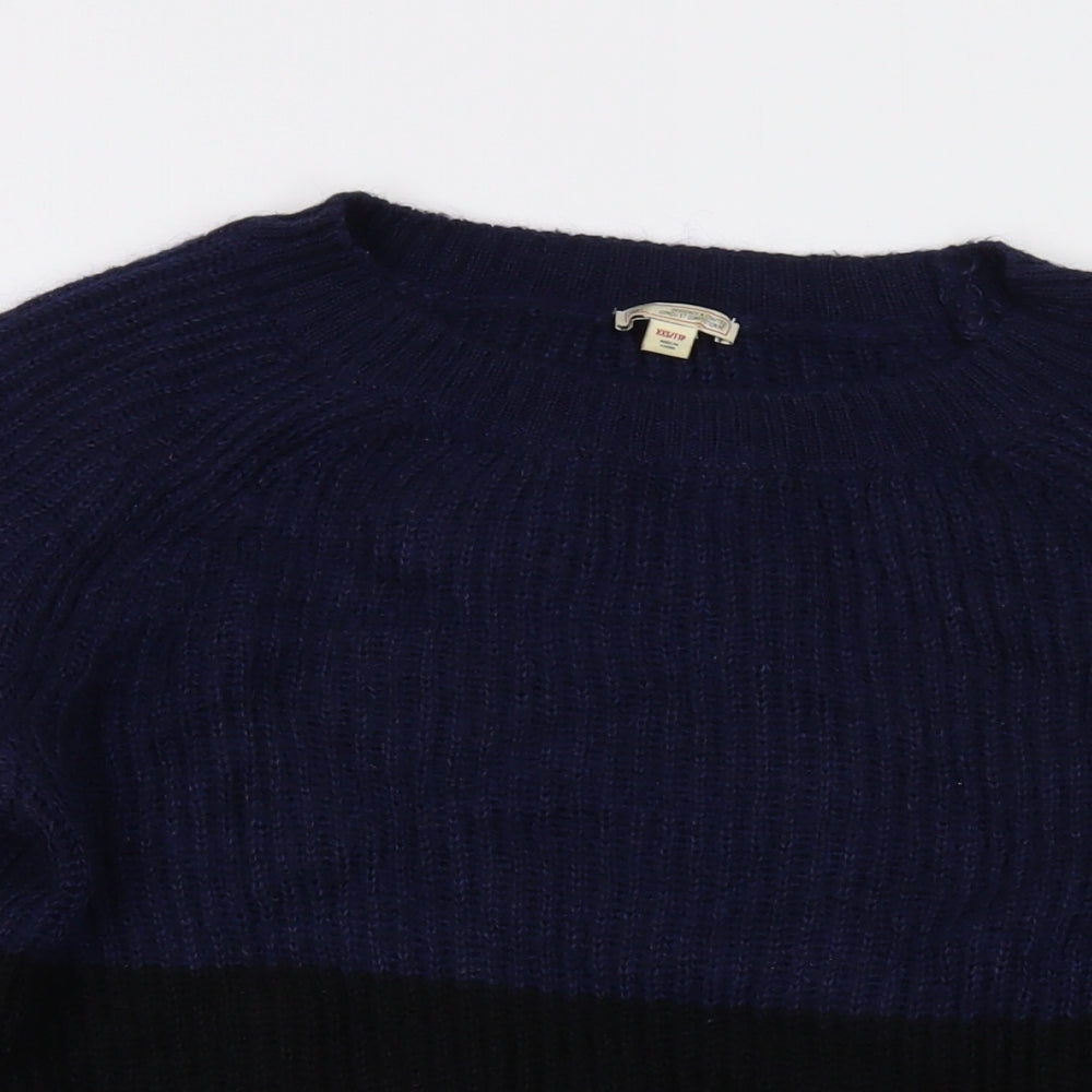Gap Womens Blue Roll Neck Mohair Pullover Jumper Size 2XS