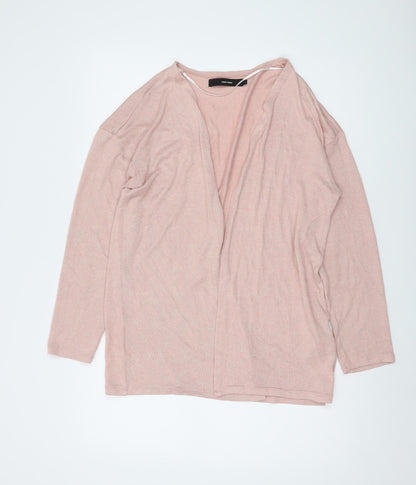 Womens UK Size L VERO MODA Pink Cardigan Jumper