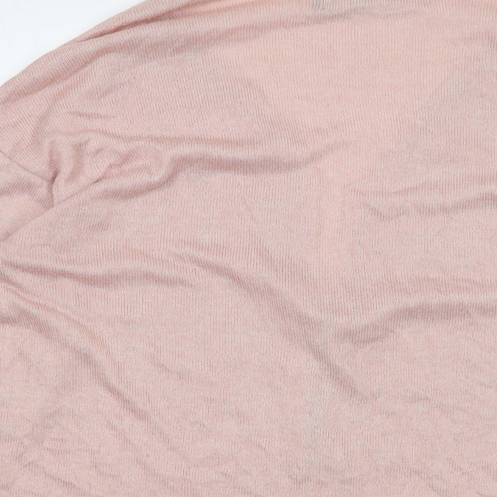 Womens UK Size L VERO MODA Pink Cardigan Jumper