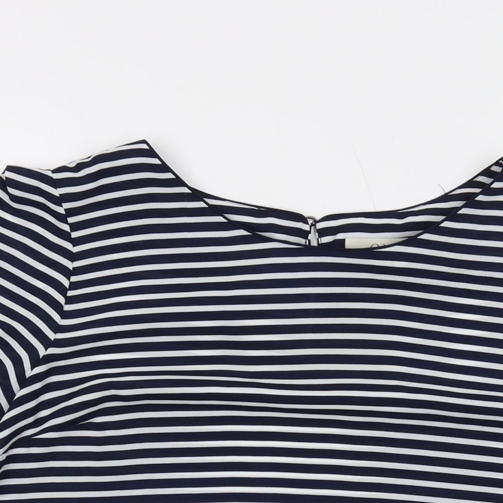 Womens UK Size 14 Oasis Blue Basic Blouse