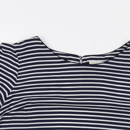 Womens UK Size 14 Oasis Blue Basic Blouse
