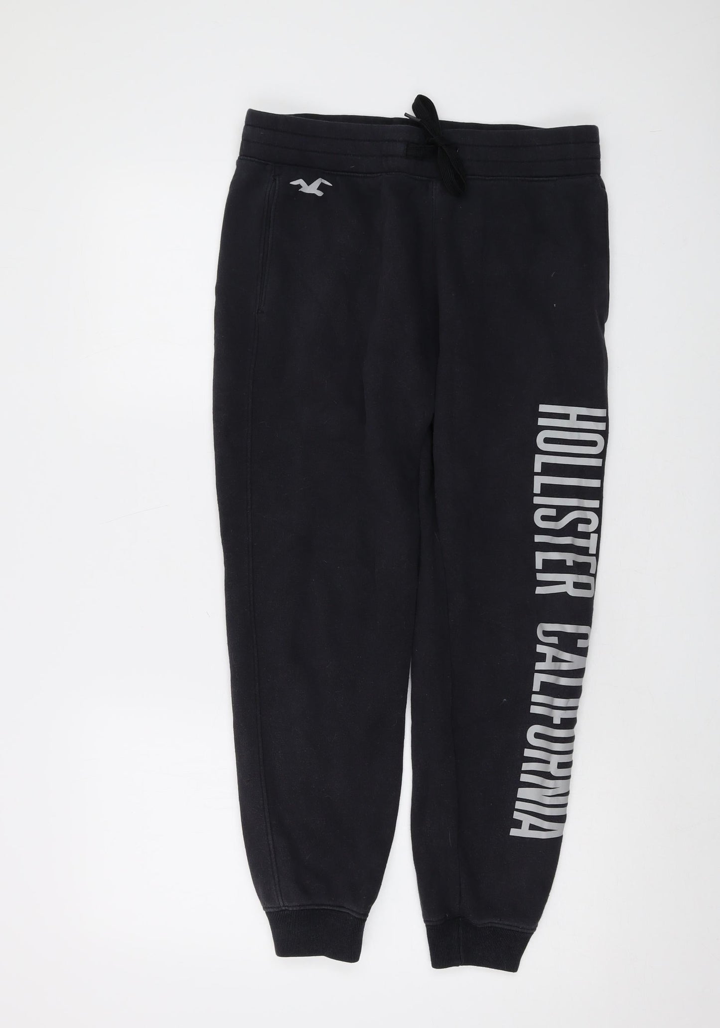 Hollister Mens Grey Cotton Sweatpants Trousers Size S L26 in Regular Drawstring