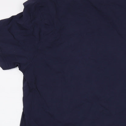 Reebok Mens Blue Cotton T-Shirt Size M Crew Neck