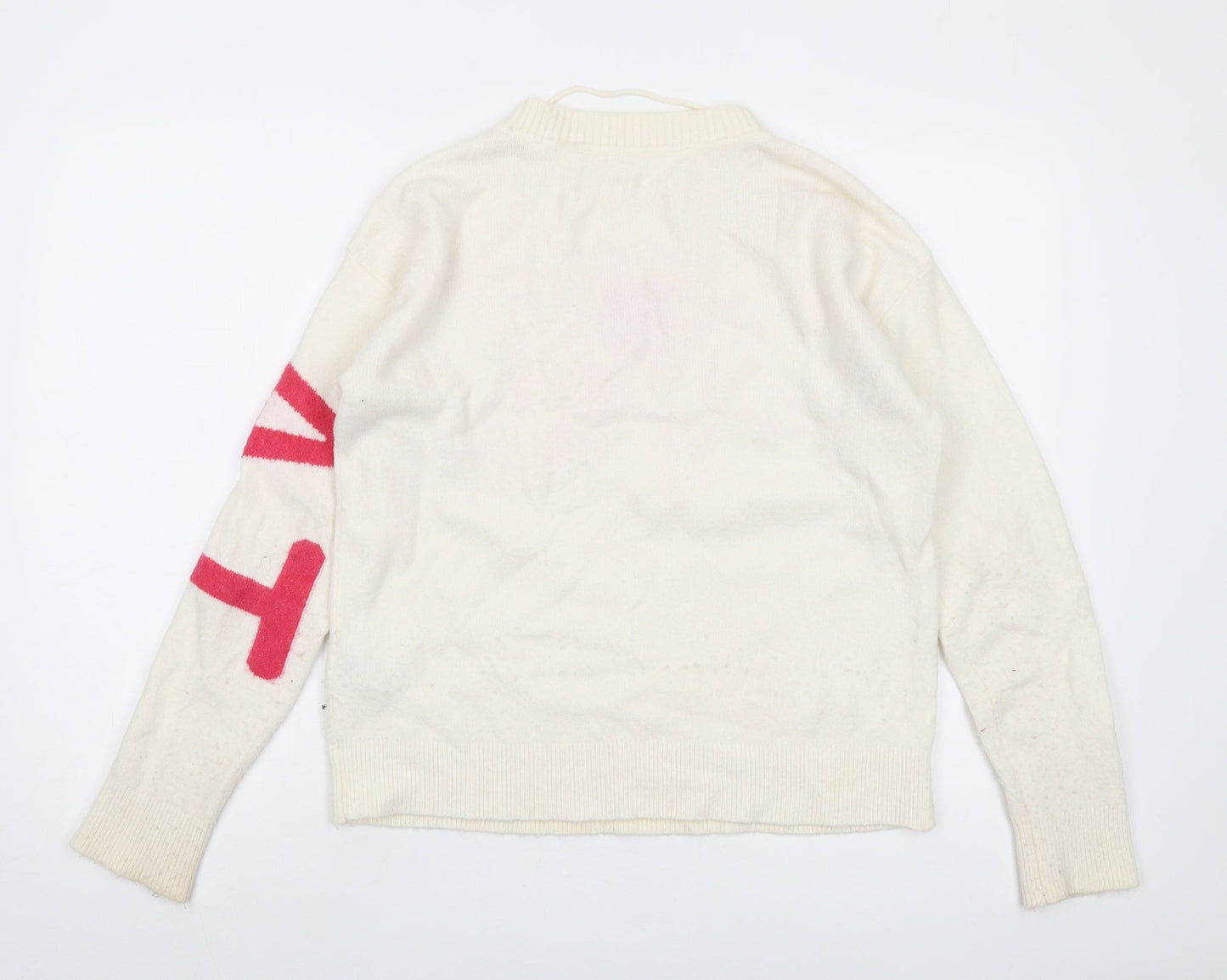 Womens UK Size M YAYA Ivory Pullover Jumper