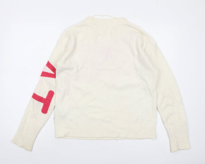 Womens UK Size M YAYA Ivory Pullover Jumper